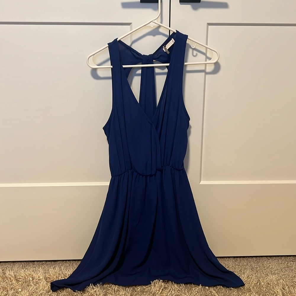 Blue chiffon short dress - Size M